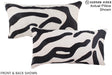 Zebra 12"x22" Brazilian Cowhide Pillow #A15501 by Hudson Hides