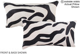 Zebra 12"x22" Brazilian Cowhide Pillow #A15501 by Hudson Hides