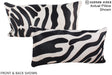 Zebra 12"x22" Brazilian Cowhide Pillow #A15508 by Hudson Hides