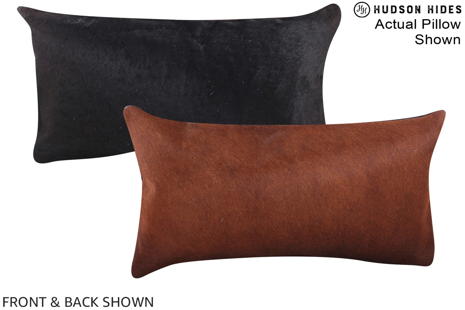 Solid Brown Cowhide Pillow #A15510