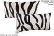 Zebra 12"x22" Brazilian Cowhide Pillow #A15514 by Hudson Hides