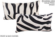 Zebra 12"x22" Brazilian Cowhide Pillow #A15518 by Hudson Hides