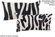 Zebra 12"x22" Brazilian Cowhide Pillow #A15521 by Hudson Hides