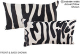 Zebra 12"x22" Brazilian Cowhide Pillow #A15521 by Hudson Hides