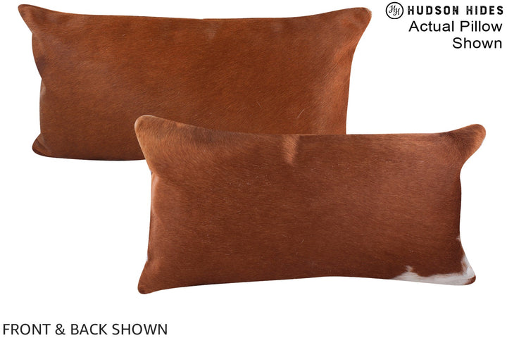 Solid Brown 12"x22" Brazilian Cowhide Pillow #A15523 by Hudson Hides
