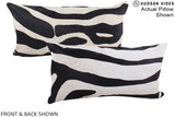 Zebra 12"x22" Brazilian Cowhide Pillow #A15524 by Hudson Hides