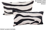 Zebra 12"x22" Brazilian Cowhide Pillow #A15528 by Hudson Hides