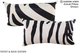 Zebra 12"x22" Brazilian Cowhide Pillow #A15540 by Hudson Hides