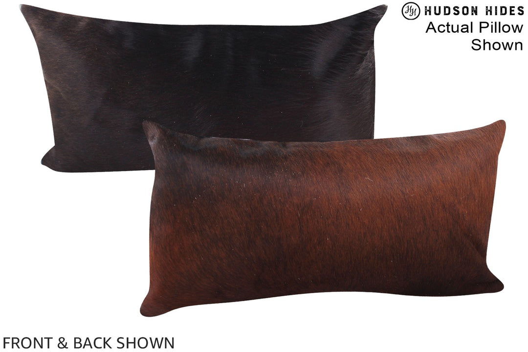 Chocolate 12"x22" Brazilian Cowhide Pillow #A15541 by Hudson Hides