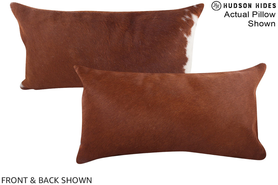Solid Brown 12"x22" Brazilian Cowhide Pillow #A15543 by Hudson Hides