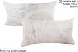 Grey 12"x22" Brazilian Cowhide Pillow #A15547 by Hudson Hides