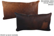 Chocolate 12"x22" Brazilian Cowhide Pillow #A15555 by Hudson Hides