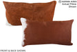 Solid Brown 12"x22" Brazilian Cowhide Pillow #A15558 by Hudson Hides