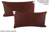 Solid Brown 12"x22" Brazilian Cowhide Pillow #A15561 by Hudson Hides