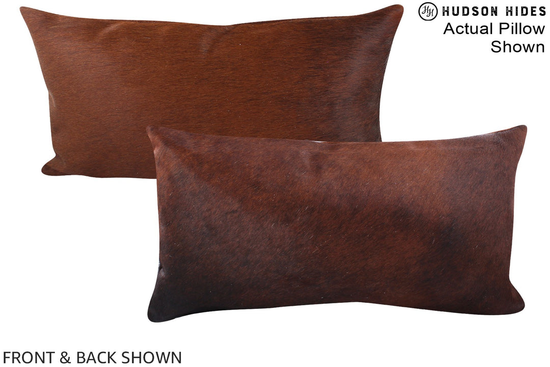 Chocolate 12"x22" Brazilian Cowhide Pillow #A15563 by Hudson Hides
