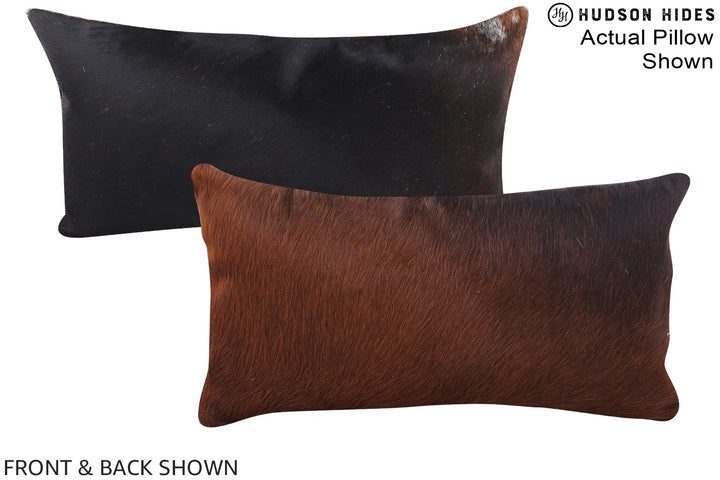 Chocolate 12"x22" Brazilian Cowhide Pillow #A15594 by Hudson Hides