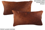 Solid Brown 12"x22" Brazilian Cowhide Pillow #A15596 by Hudson Hides
