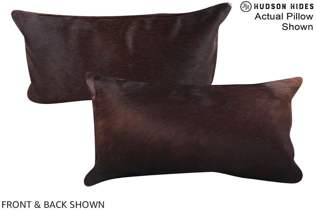 Chocolate 12"x22" Brazilian Cowhide Pillow #A15607 by Hudson Hides