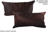 Chocolate 12"x22" Brazilian Cowhide Pillow #A15607 by Hudson Hides