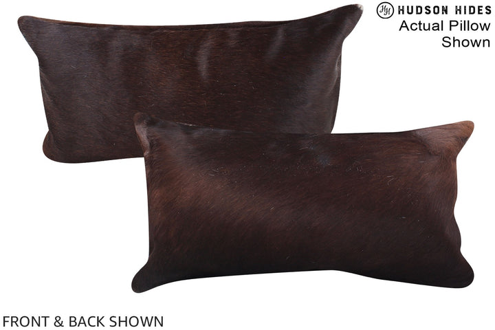 Chocolate 12"x22" Brazilian Cowhide Pillow #A15607 by Hudson Hides