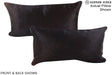 Solid Black 12"x22" Brazilian Cowhide Pillow #A15618 by Hudson Hides