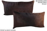 Chocolate 12"x22" Brazilian Cowhide Pillow #A15633 by Hudson Hides