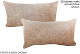 Grey with Beige 12"x22" Brazilian Cowhide Pillow #A15639 by Hudson Hides