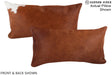 Solid Brown 12"x22" Brazilian Cowhide Pillow #A15646 by Hudson Hides