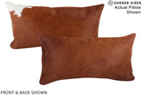 Solid Brown 12"x22" Brazilian Cowhide Pillow #A15646 by Hudson Hides