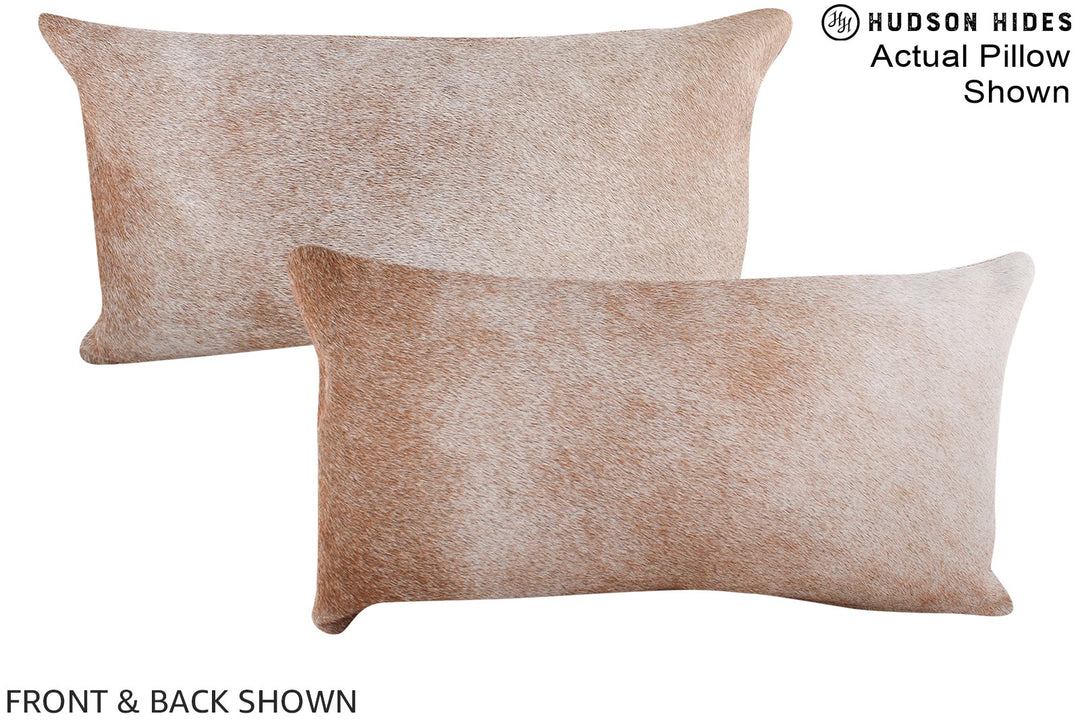 Grey with Beige 12"x22" Brazilian Cowhide Pillow #A15650 by Hudson Hid