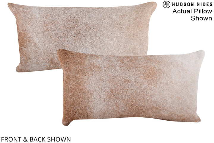 Grey with Beige 12"x22" Brazilian Cowhide Pillow #A15650 by Hudson Hides