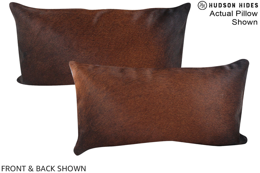 Chocolate 12"x22" Brazilian Cowhide Pillow #A15651 by Hudson Hides
