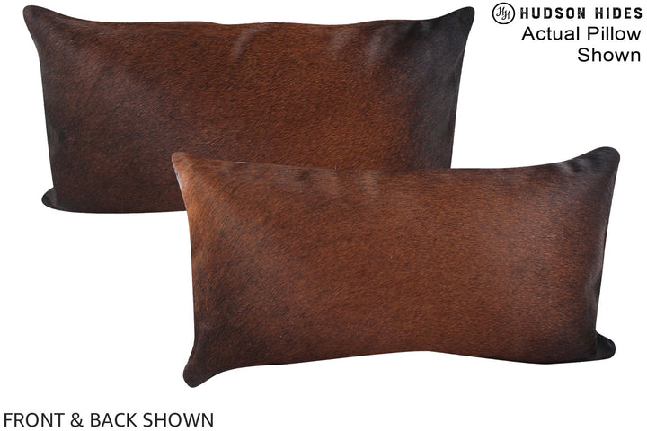 Chocolate 12"x22" Brazilian Cowhide Pillow #A15651 by Hudson Hides