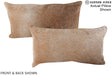 Grey with Beige 12"x22" Brazilian Cowhide Pillow #A15653 by Hudson Hides