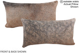 Grey with Beige 12"x22" Brazilian Cowhide Pillow #A15661 by Hudson Hides
