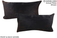 Solid Black 12"x22" Brazilian Cowhide Pillow #A15663 by Hudson Hides