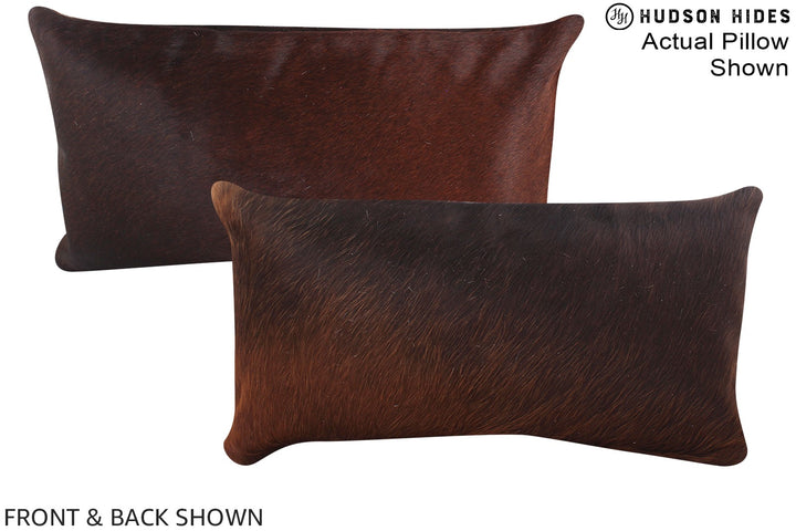 Chocolate 12"x22" Brazilian Cowhide Pillow #A15665 by Hudson Hides