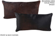 Chocolate 12"x22" Brazilian Cowhide Pillow #A15668 by Hudson Hides