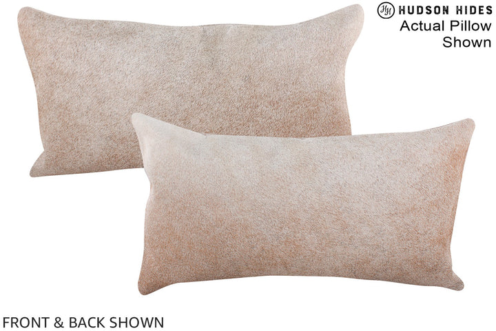 Grey with Beige 12"x22" Brazilian Cowhide Pillow #A15679 by Hudson Hides