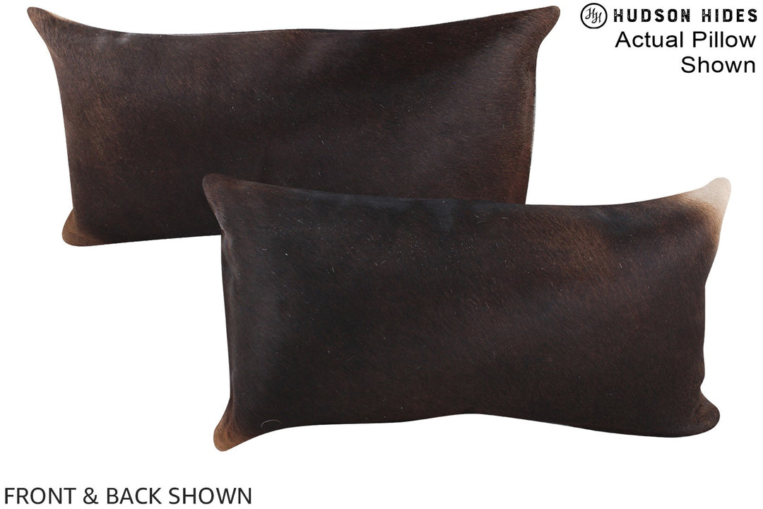 Chocolate 12"x22" Brazilian Cowhide Pillow #A15681 by Hudson Hides