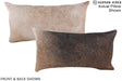 Grey with Beige 12"x22" Brazilian Cowhide Pillow #A15687 by Hudson Hides