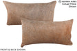 Grey with Beige 12"x22" Brazilian Cowhide Pillow #A15690 by Hudson Hides