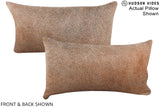 Grey with Beige 12"x22" Brazilian Cowhide Pillow #A15690 by Hudson Hides