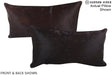 Solid Black 12"x22" Brazilian Cowhide Pillow #A15696 by Hudson Hides