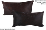 Solid Black 12"x22" Brazilian Cowhide Pillow #A15696 by Hudson Hides