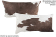 Grey with White 12"x22" Brazilian Cowhide Pillow #A15713 by Hudson Hides