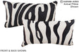 Zebra 12"x22" Brazilian Cowhide Pillow #A15714 by Hudson Hides
