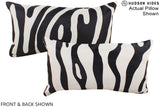 Zebra 12"x22" Brazilian Cowhide Pillow #A15714 by Hudson Hides
