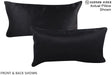 Solid Black 12"x22" Brazilian Cowhide Pillow #A15715 by Hudson Hides