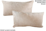 Champagne 12"x22" Brazilian Cowhide Pillow #A15716 by Hudson Hides